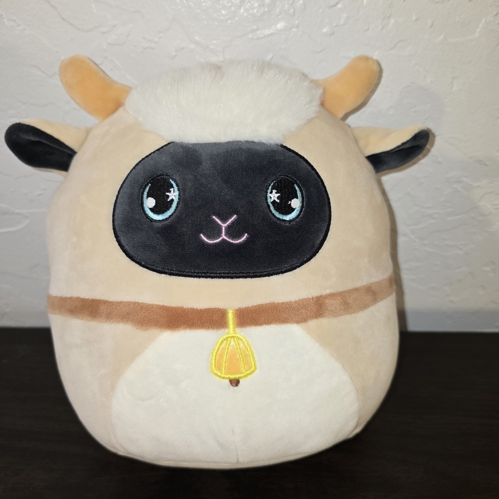 SQUISHMALLOWS 8" Billy Goat Mystery Bag Soft Easter Tan Plush Toy Collar w/ Bell